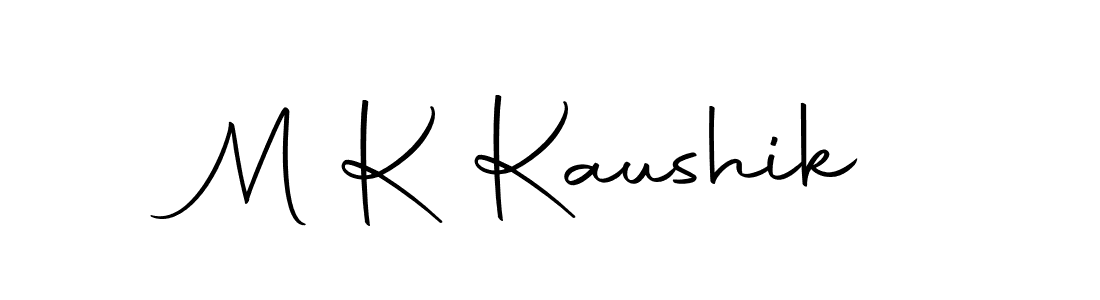 Use a signature maker to create a handwritten signature online. With this signature software, you can design (Autography-DOLnW) your own signature for name M K Kaushik. M K Kaushik signature style 10 images and pictures png