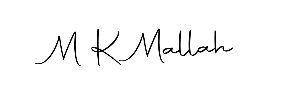 M K Mallah stylish signature style. Best Handwritten Sign (Autography-DOLnW) for my name. Handwritten Signature Collection Ideas for my name M K Mallah. M K Mallah signature style 10 images and pictures png