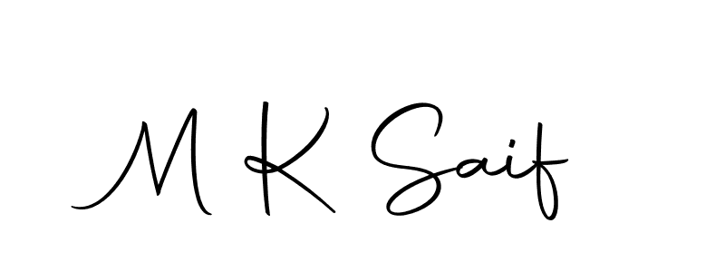 Make a beautiful signature design for name M K Saif. With this signature (Autography-DOLnW) style, you can create a handwritten signature for free. M K Saif signature style 10 images and pictures png