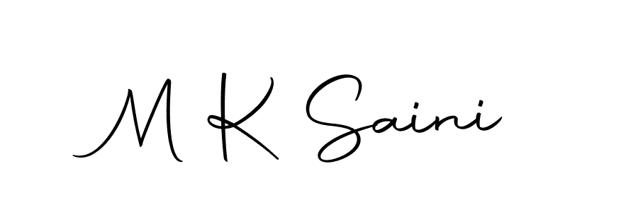 Design your own signature with our free online signature maker. With this signature software, you can create a handwritten (Autography-DOLnW) signature for name M K Saini. M K Saini signature style 10 images and pictures png