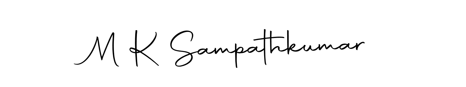 The best way (Autography-DOLnW) to make a short signature is to pick only two or three words in your name. The name M K Sampathkumar include a total of six letters. For converting this name. M K Sampathkumar signature style 10 images and pictures png