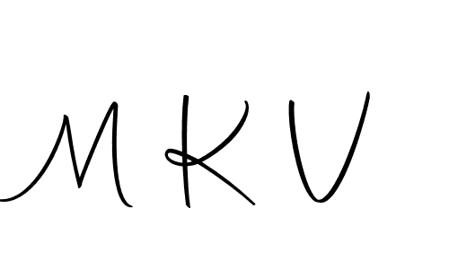Create a beautiful signature design for name M K V. With this signature (Autography-DOLnW) fonts, you can make a handwritten signature for free. M K V signature style 10 images and pictures png