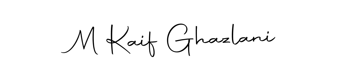 Create a beautiful signature design for name M Kaif Ghazlani. With this signature (Autography-DOLnW) fonts, you can make a handwritten signature for free. M Kaif Ghazlani signature style 10 images and pictures png