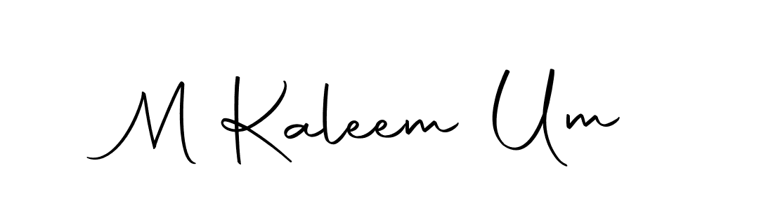 Create a beautiful signature design for name M Kaleem Um. With this signature (Autography-DOLnW) fonts, you can make a handwritten signature for free. M Kaleem Um signature style 10 images and pictures png