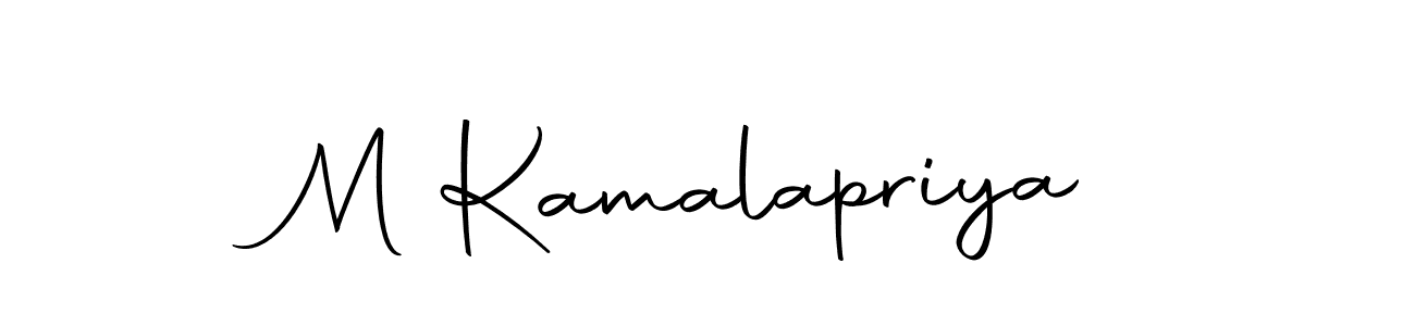 Make a beautiful signature design for name M Kamalapriya. With this signature (Autography-DOLnW) style, you can create a handwritten signature for free. M Kamalapriya signature style 10 images and pictures png