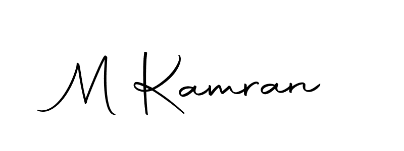 Use a signature maker to create a handwritten signature online. With this signature software, you can design (Autography-DOLnW) your own signature for name M Kamran. M Kamran signature style 10 images and pictures png