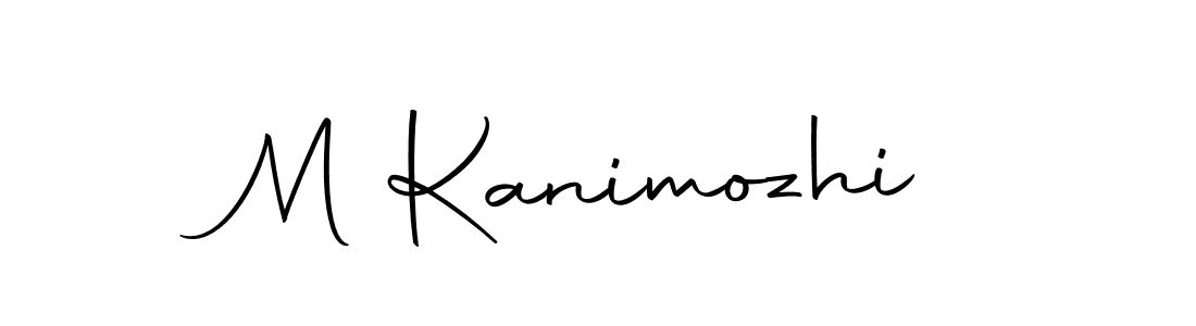 Design your own signature with our free online signature maker. With this signature software, you can create a handwritten (Autography-DOLnW) signature for name M Kanimozhi. M Kanimozhi signature style 10 images and pictures png