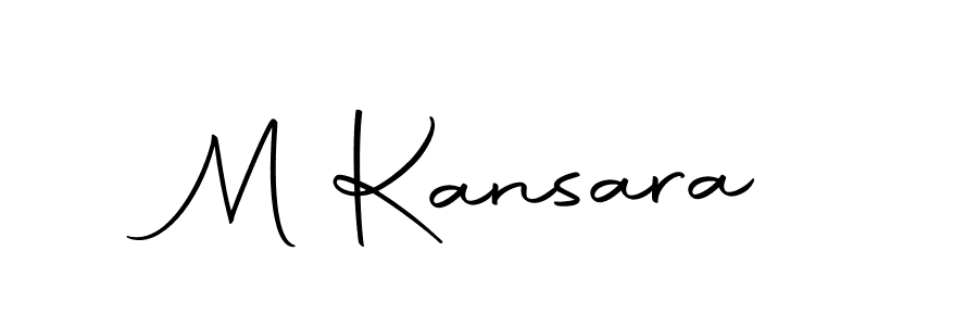 Create a beautiful signature design for name M Kansara. With this signature (Autography-DOLnW) fonts, you can make a handwritten signature for free. M Kansara signature style 10 images and pictures png