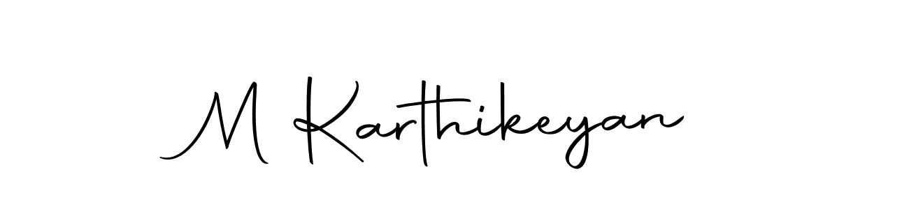 Make a beautiful signature design for name M Karthikeyan. With this signature (Autography-DOLnW) style, you can create a handwritten signature for free. M Karthikeyan signature style 10 images and pictures png