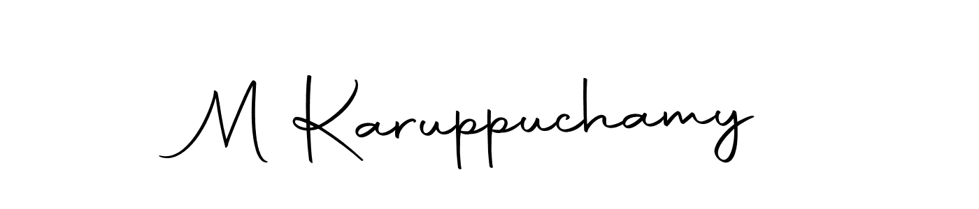 Create a beautiful signature design for name M Karuppuchamy. With this signature (Autography-DOLnW) fonts, you can make a handwritten signature for free. M Karuppuchamy signature style 10 images and pictures png