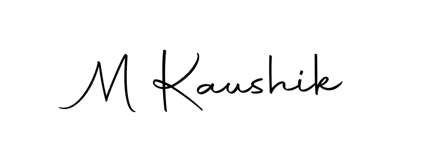 Here are the top 10 professional signature styles for the name M Kaushik. These are the best autograph styles you can use for your name. M Kaushik signature style 10 images and pictures png