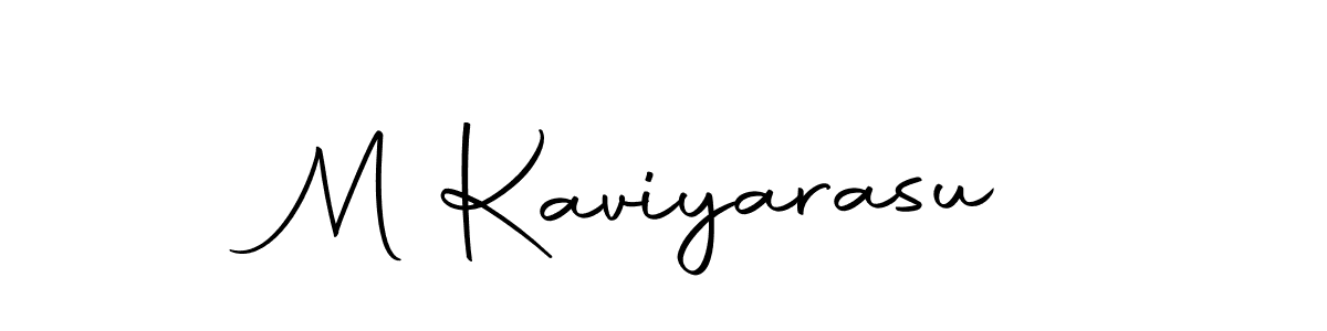 Create a beautiful signature design for name M Kaviyarasu. With this signature (Autography-DOLnW) fonts, you can make a handwritten signature for free. M Kaviyarasu signature style 10 images and pictures png