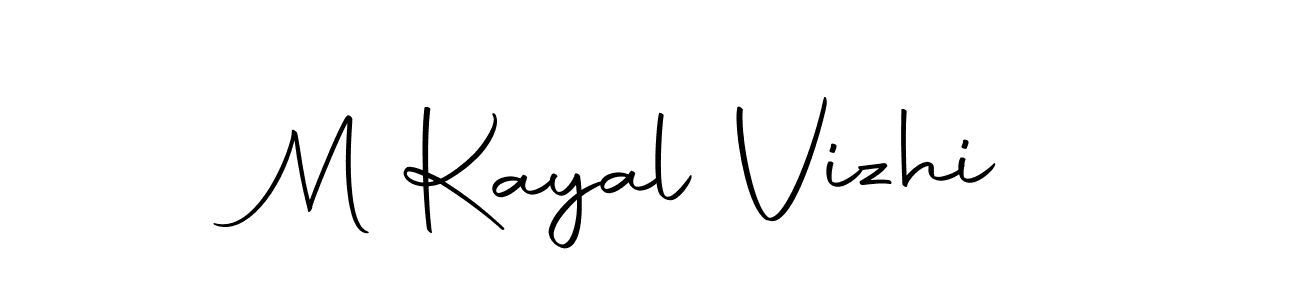 Create a beautiful signature design for name M Kayal Vizhi. With this signature (Autography-DOLnW) fonts, you can make a handwritten signature for free. M Kayal Vizhi signature style 10 images and pictures png