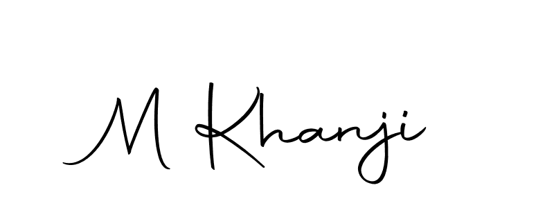 Make a beautiful signature design for name M Khanji. With this signature (Autography-DOLnW) style, you can create a handwritten signature for free. M Khanji signature style 10 images and pictures png