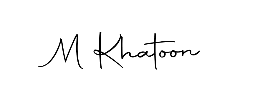 You should practise on your own different ways (Autography-DOLnW) to write your name (M Khatoon) in signature. don't let someone else do it for you. M Khatoon signature style 10 images and pictures png