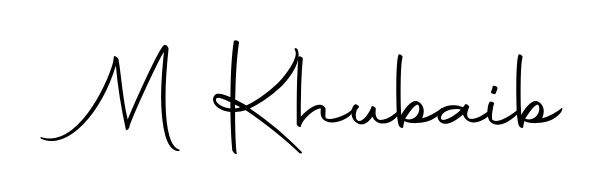 The best way (Autography-DOLnW) to make a short signature is to pick only two or three words in your name. For converting this name M Khubaib. M Khubaib signature style 10 images and pictures png