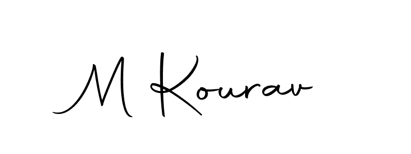 Create a beautiful signature design for name M Kourav. With this signature (Autography-DOLnW) fonts, you can make a handwritten signature for free. M Kourav signature style 10 images and pictures png