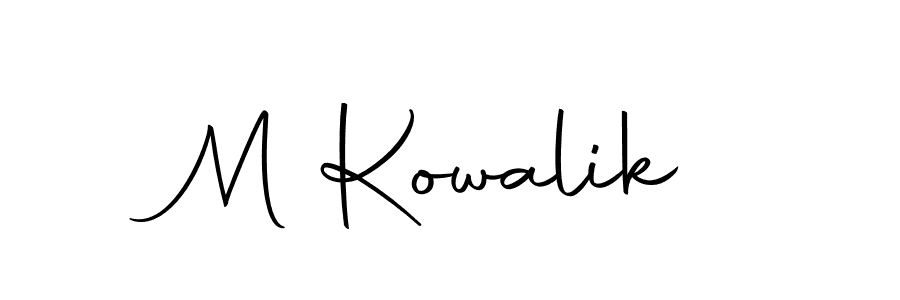 The best way (Autography-DOLnW) to make a short signature is to pick only two or three words in your name. The name M Kowalik include a total of six letters. For converting this name. M Kowalik signature style 10 images and pictures png