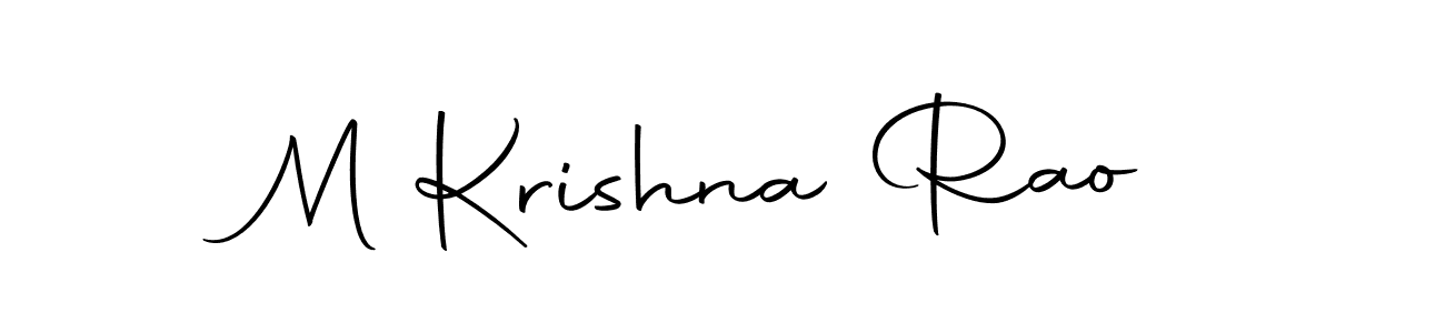 Create a beautiful signature design for name M Krishna Rao. With this signature (Autography-DOLnW) fonts, you can make a handwritten signature for free. M Krishna Rao signature style 10 images and pictures png