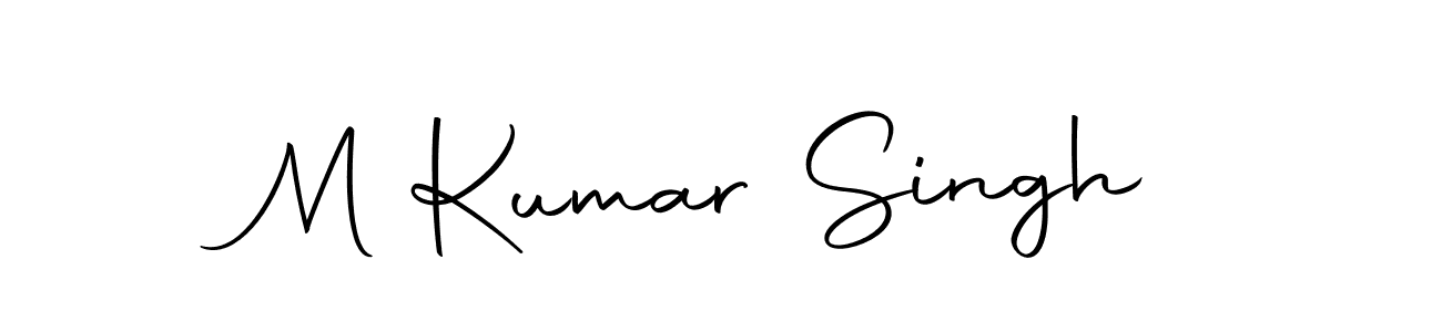 Also we have M Kumar Singh name is the best signature style. Create professional handwritten signature collection using Autography-DOLnW autograph style. M Kumar Singh signature style 10 images and pictures png