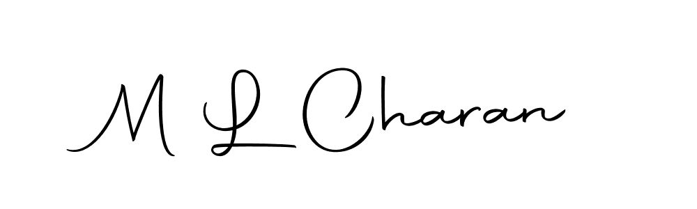 You should practise on your own different ways (Autography-DOLnW) to write your name (M L Charan) in signature. don't let someone else do it for you. M L Charan signature style 10 images and pictures png