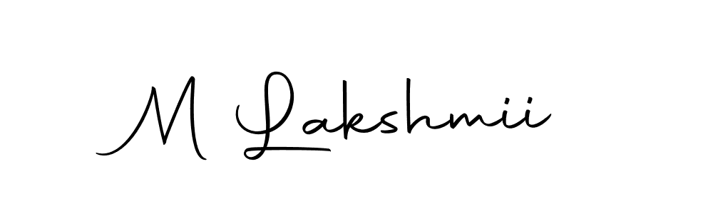 Design your own signature with our free online signature maker. With this signature software, you can create a handwritten (Autography-DOLnW) signature for name M Lakshmii. M Lakshmii signature style 10 images and pictures png