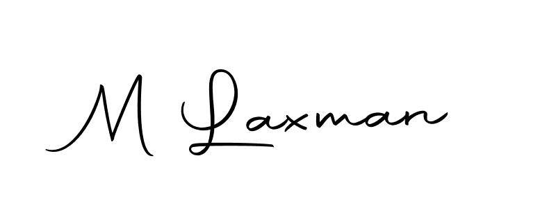 How to make M Laxman name signature. Use Autography-DOLnW style for creating short signs online. This is the latest handwritten sign. M Laxman signature style 10 images and pictures png