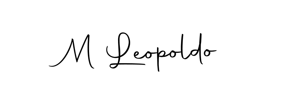 Create a beautiful signature design for name M Leopoldo. With this signature (Autography-DOLnW) fonts, you can make a handwritten signature for free. M Leopoldo signature style 10 images and pictures png