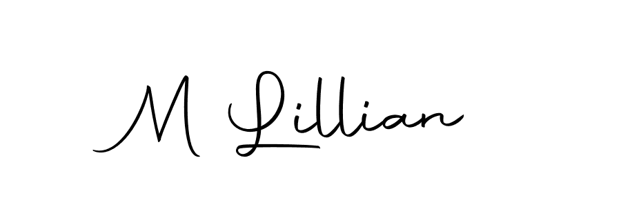 Create a beautiful signature design for name M Lillian. With this signature (Autography-DOLnW) fonts, you can make a handwritten signature for free. M Lillian signature style 10 images and pictures png