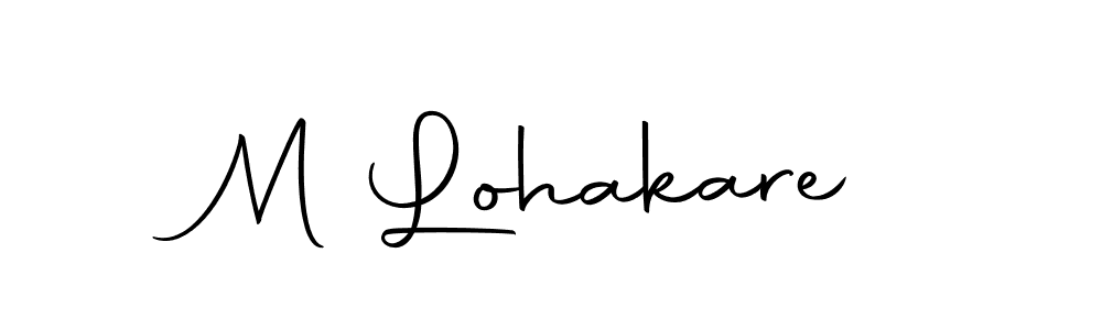 Design your own signature with our free online signature maker. With this signature software, you can create a handwritten (Autography-DOLnW) signature for name M Lohakare. M Lohakare signature style 10 images and pictures png