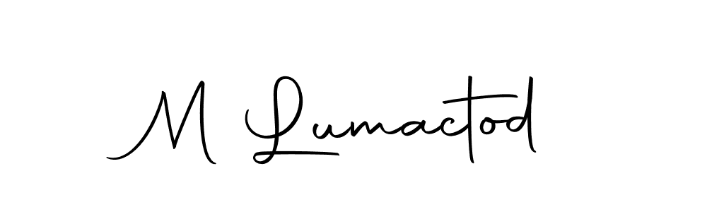 Make a beautiful signature design for name M Lumactod. Use this online signature maker to create a handwritten signature for free. M Lumactod signature style 10 images and pictures png