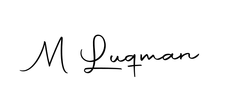 Design your own signature with our free online signature maker. With this signature software, you can create a handwritten (Autography-DOLnW) signature for name M Luqman. M Luqman signature style 10 images and pictures png