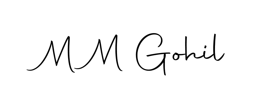The best way (Autography-DOLnW) to make a short signature is to pick only two or three words in your name. The name M M Gohil include a total of six letters. For converting this name. M M Gohil signature style 10 images and pictures png