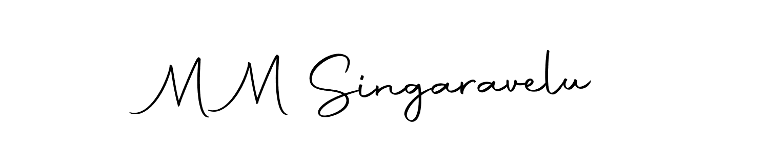 Similarly Autography-DOLnW is the best handwritten signature design. Signature creator online .You can use it as an online autograph creator for name M M Singaravelu. M M Singaravelu signature style 10 images and pictures png
