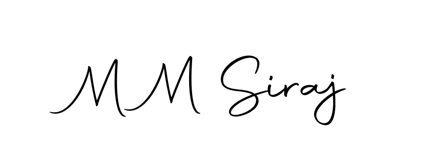 Design your own signature with our free online signature maker. With this signature software, you can create a handwritten (Autography-DOLnW) signature for name M M Siraj. M M Siraj signature style 10 images and pictures png