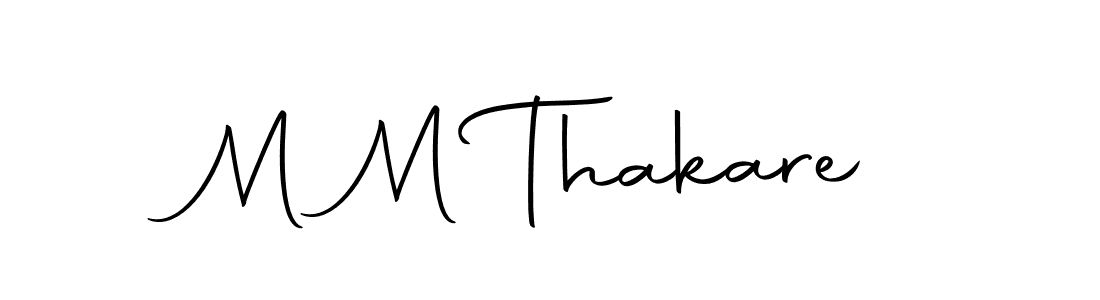 How to make M M Thakare name signature. Use Autography-DOLnW style for creating short signs online. This is the latest handwritten sign. M M Thakare signature style 10 images and pictures png