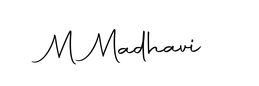 How to make M Madhavi signature? Autography-DOLnW is a professional autograph style. Create handwritten signature for M Madhavi name. M Madhavi signature style 10 images and pictures png