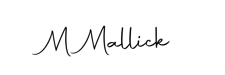 M Mallick stylish signature style. Best Handwritten Sign (Autography-DOLnW) for my name. Handwritten Signature Collection Ideas for my name M Mallick. M Mallick signature style 10 images and pictures png