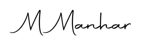 Create your official email sign-off with M Manhar name in Autography-DOLnW style. Crisp, clean, and perfectly legible across all screens. M Manhar signature style 10 images and pictures png