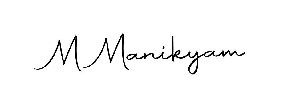 Design your own signature with our free online signature maker. With this signature software, you can create a handwritten (Autography-DOLnW) signature for name M Manikyam. M Manikyam signature style 10 images and pictures png
