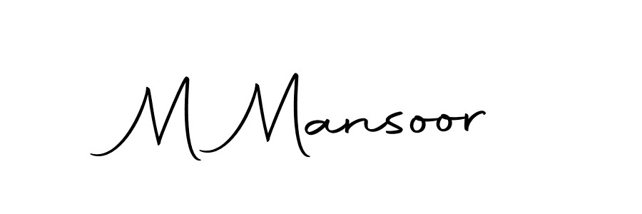 How to make M Mansoor name signature. Use Autography-DOLnW style for creating short signs online. This is the latest handwritten sign. M Mansoor signature style 10 images and pictures png