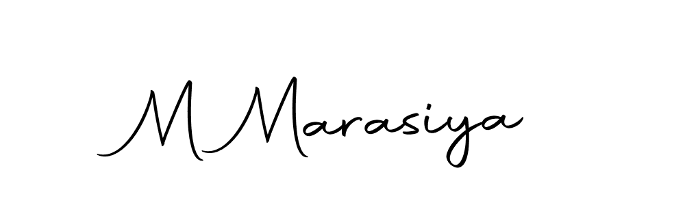 How to make M Marasiya name signature. Use Autography-DOLnW style for creating short signs online. This is the latest handwritten sign. M Marasiya signature style 10 images and pictures png