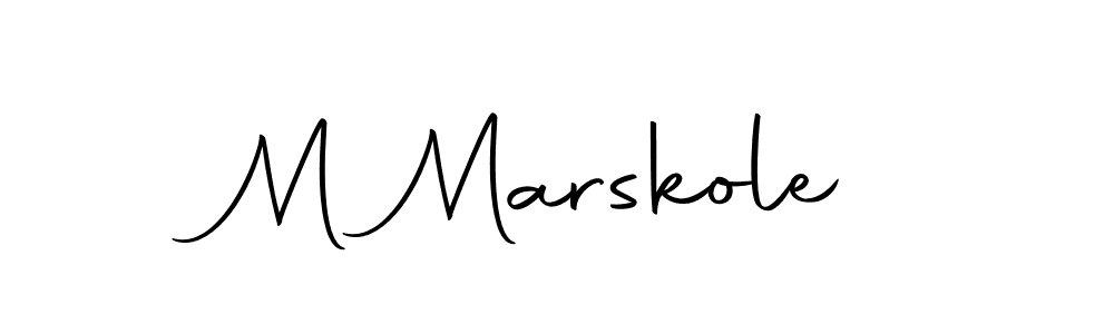 Create a beautiful signature design for name M Marskole. With this signature (Autography-DOLnW) fonts, you can make a handwritten signature for free. M Marskole signature style 10 images and pictures png