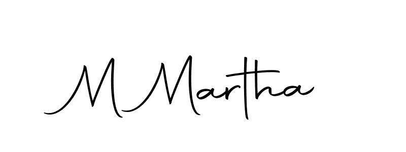 Create a beautiful signature design for name M Martha. With this signature (Autography-DOLnW) fonts, you can make a handwritten signature for free. M Martha signature style 10 images and pictures png