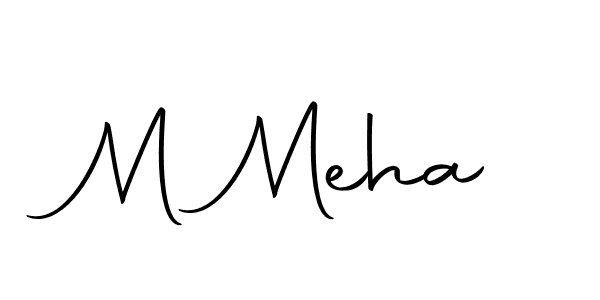 Create a beautiful signature design for name M Meha. With this signature (Autography-DOLnW) fonts, you can make a handwritten signature for free. M Meha signature style 10 images and pictures png