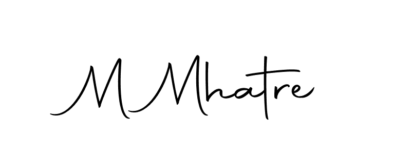 Design your own signature with our free online signature maker. With this signature software, you can create a handwritten (Autography-DOLnW) signature for name M Mhatre. M Mhatre signature style 10 images and pictures png