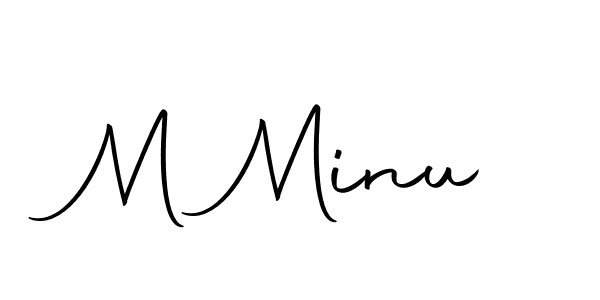 How to make M Minu signature? Autography-DOLnW is a professional autograph style. Create handwritten signature for M Minu name. M Minu signature style 10 images and pictures png