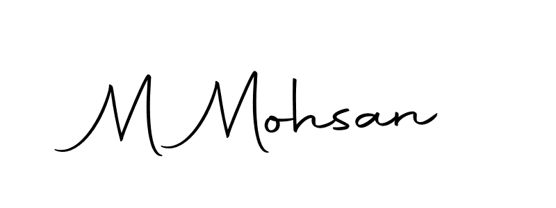 The best way (Autography-DOLnW) to make a short signature is to pick only two or three words in your name. The name M Mohsan include a total of six letters. For converting this name. M Mohsan signature style 10 images and pictures png