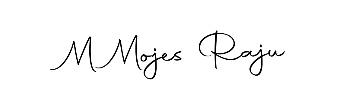 Create a beautiful signature design for name M Mojes Raju. With this signature (Autography-DOLnW) fonts, you can make a handwritten signature for free. M Mojes Raju signature style 10 images and pictures png