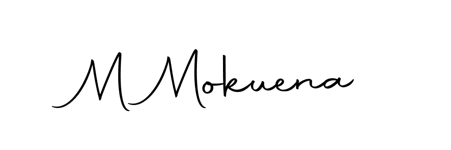 Make a beautiful signature design for name M Mokuena. With this signature (Autography-DOLnW) style, you can create a handwritten signature for free. M Mokuena signature style 10 images and pictures png
